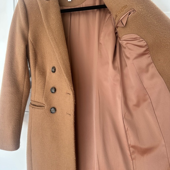 Favorite Daughter Tan Double-Breasted Trench Coat